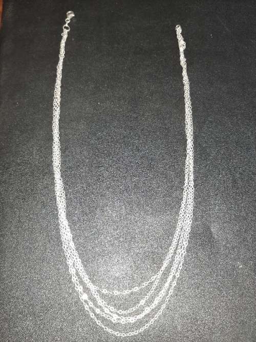 925 Silver Multi layer / multi string necklace - Italy