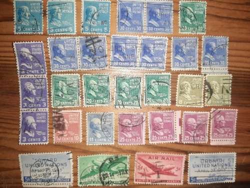 53 x USA Stamps