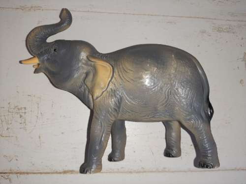 Vintage Hard Plastic Elephant Height - 17cm