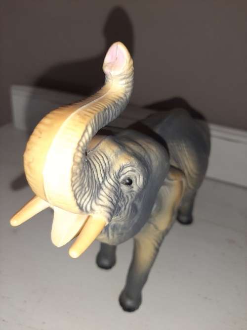 Vintage Hard Plastic Elephant Height - 17cm