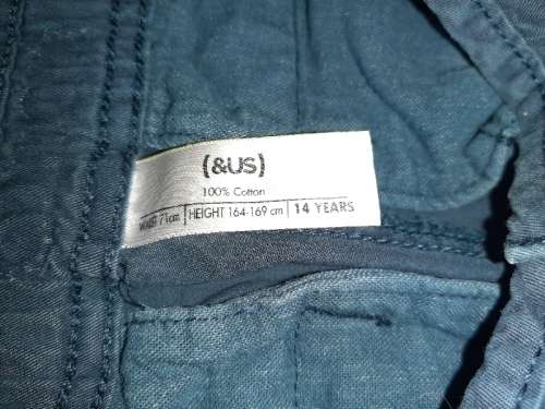 Woolworths Navy Cotton Shorts - Size 14 Years