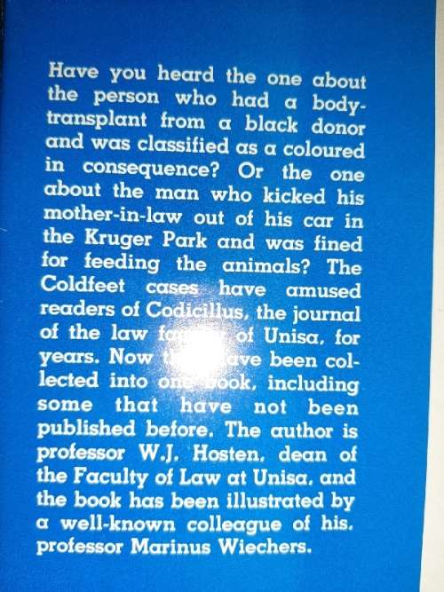 Coldfeet versus The Law - WJ Hosten