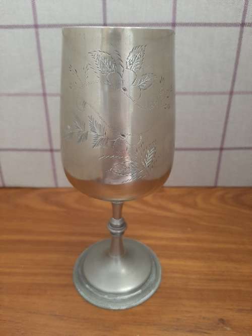 Large Vintage Hallmarked Silver Plated Goblet