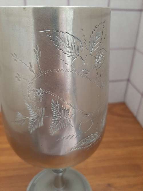 Large Vintage Hallmarked Silver Plated Goblet
