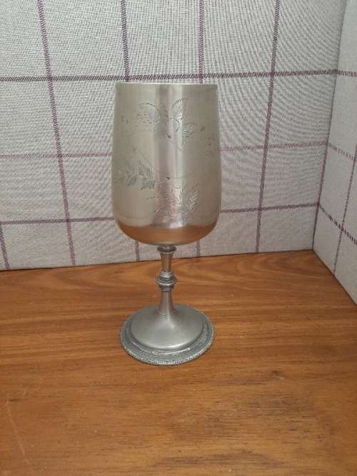 Large Vintage Hallmarked Silver Plated Goblet