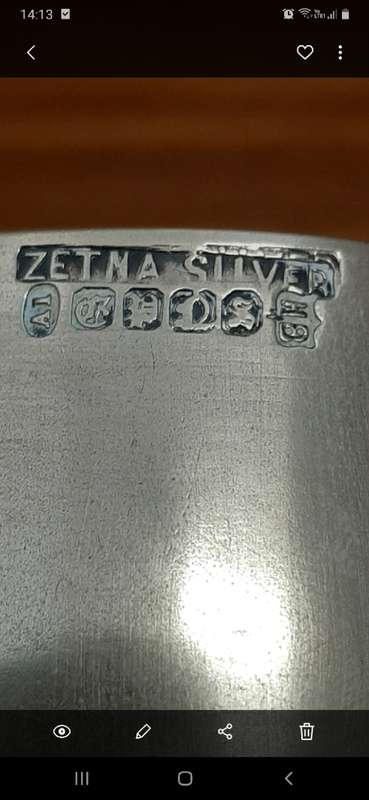 Large Vintage Hallmarked Silver Plated Goblet