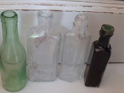 4 x Vintage Glass Bottles