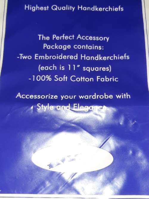 4 x Vintage Ladies Embroidered Handkerchiefs - 100% Cotton - Still Sealed