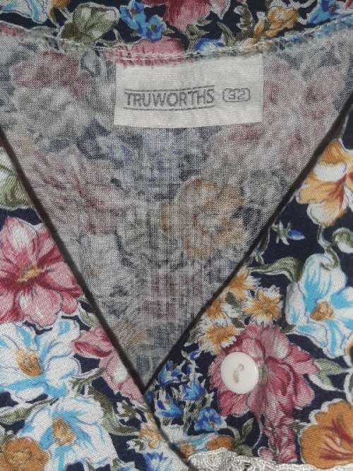 Vintage Truworths Floral Dress - Size 32