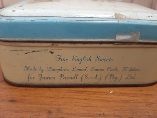 Vintage Pascall Tin - 16.5cm x 12cm x 4cm