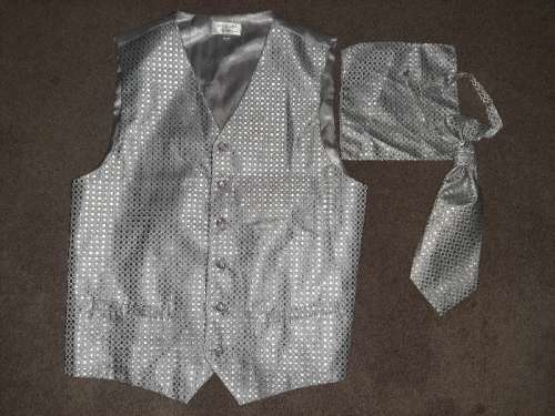 Angelino Silver Waistcoat Set - Size XXL