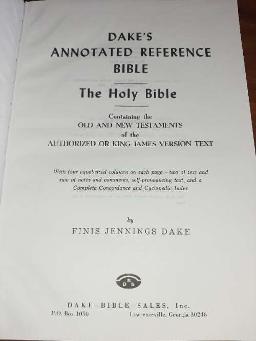 The Dake Annotated Reference Bible - King James Version - Red Letter Edition