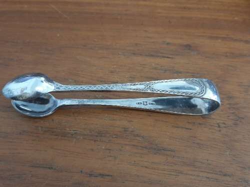 Beautiful TW & S Stamped Sugar Thong - Silver?