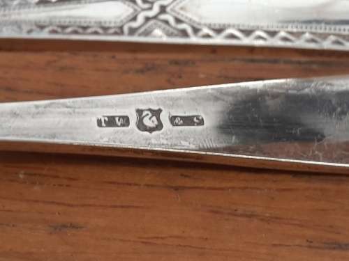 Beautiful TW & S Stamped Sugar Thong - Silver?