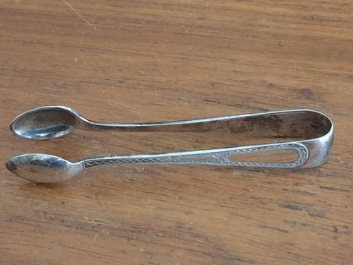 Beautiful TW & S Stamped Sugar Thong - Silver?