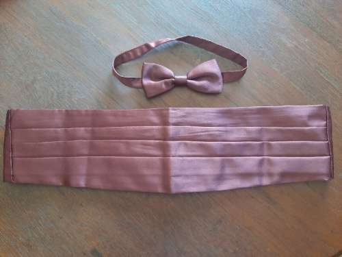 Maroon Cravateur Bow Tie and Cummerbund - Size L