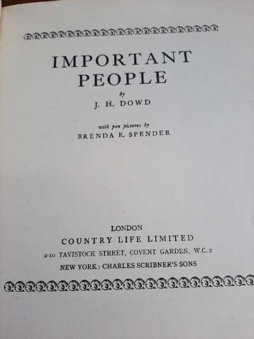 Important People by J.H. Dowd