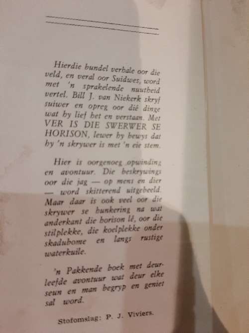 Ver is die Swerwer se Horison - Bill J. van Niekerk