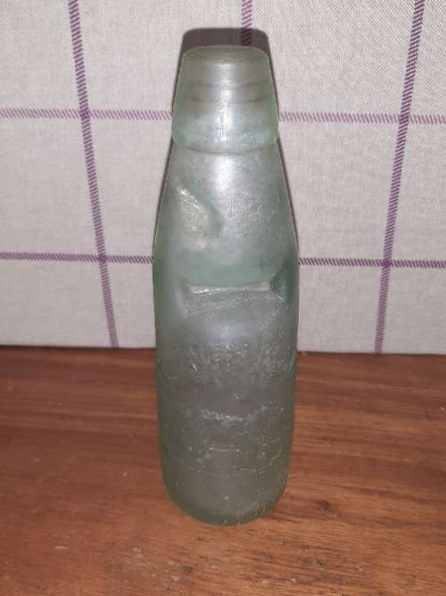 Vintage Heinr Kamp Port Elizabeth Glass Bottle with Marble