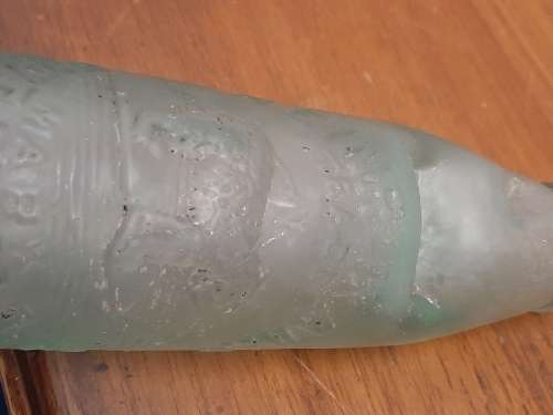Vintage Heinr Kamp Port Elizabeth Glass Bottle with Marble