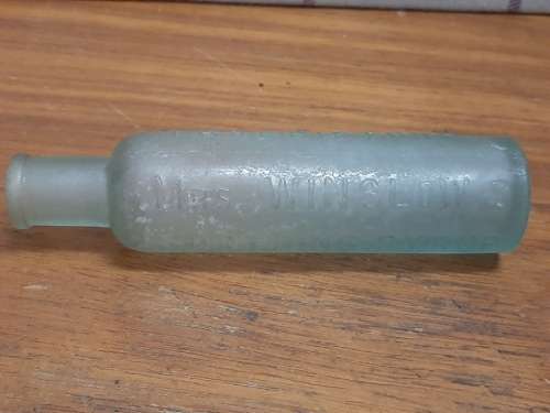 Vintage Mrs. Winslow's Soothing Syrup Glass Bottle
