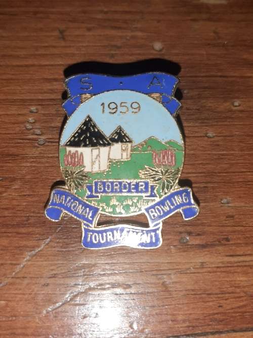 1959 SA Border National Bowling Tournament Badge