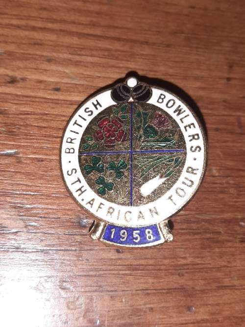 1958 British South African Bowlers Tour Badge