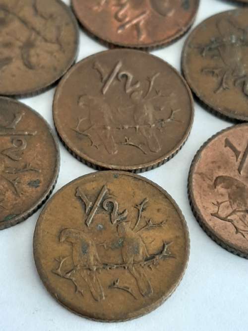 10 x 1970 1/2 cent