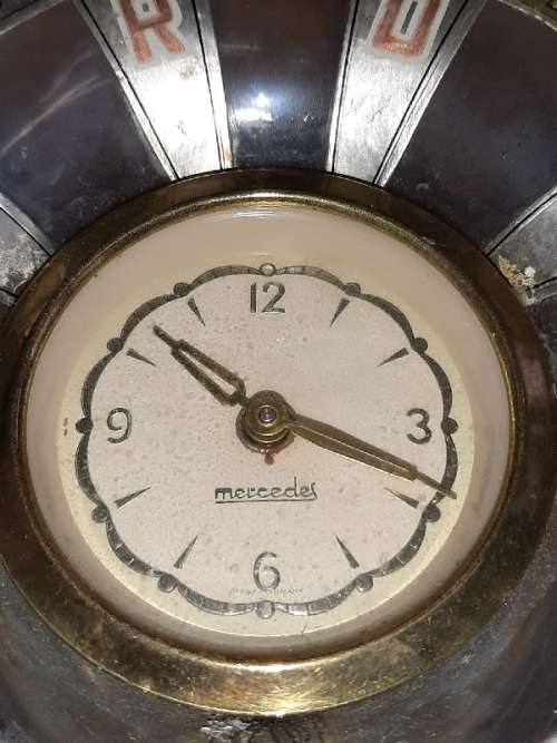 Vintage Girolamo Luxado Italina Cherry Wine bottle with built in Mecedes Clock - West Germany