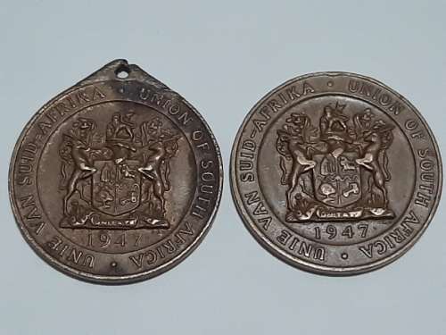 2 x 1947 Royal Visit Medals
