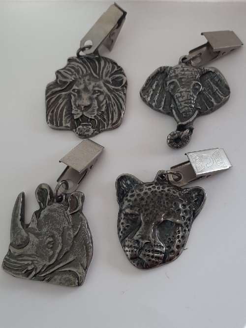 4 x Table weights - Elephant, Lion, etc.