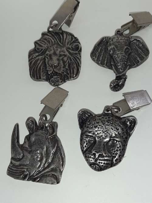 4 x Table weights - Elephant, Lion, etc.