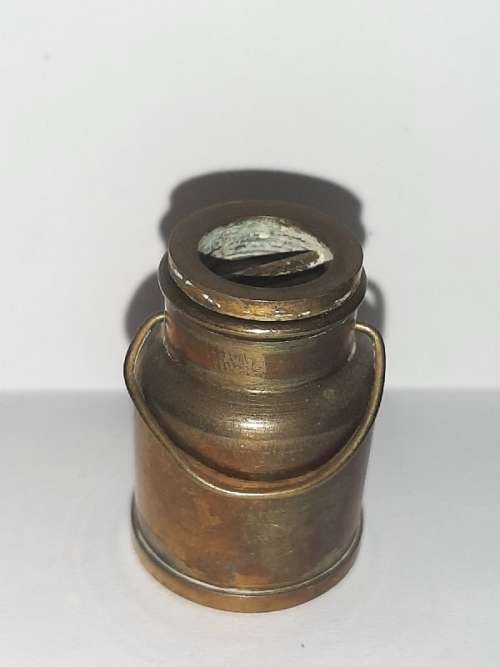 Solid Brass - Miniature Milk Can with lid