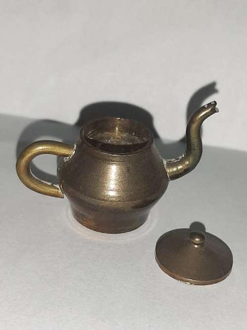 Solid Brass - Miniature Brass Kettle