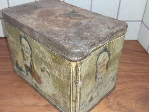 Vintage Mazawattee Tin - 21cm x 13cm x 15cm