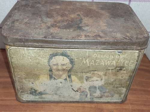 Vintage Mazawattee Tin - 21cm x 13cm x 15cm