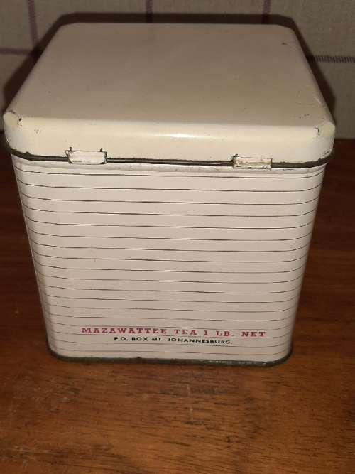 Vintage Mazawattee Tin - 11.5cm x 11.5cm x 11.5cm