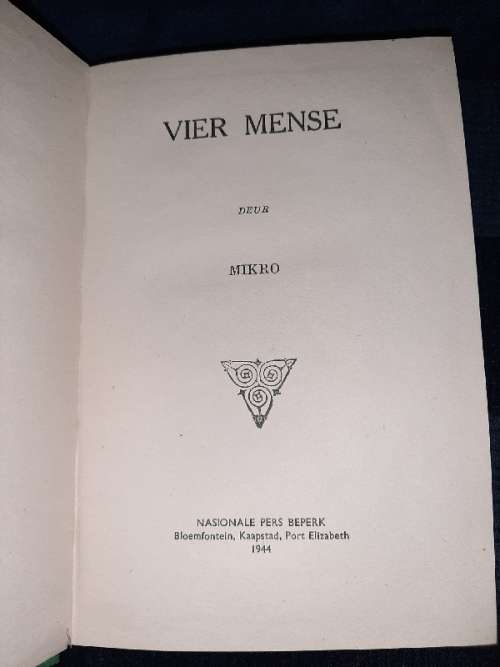 Vier Mense - Mikro - Eerste Uitgawe - 1944