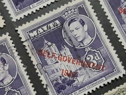 15 x Malta Self-Government Stamps - 1947