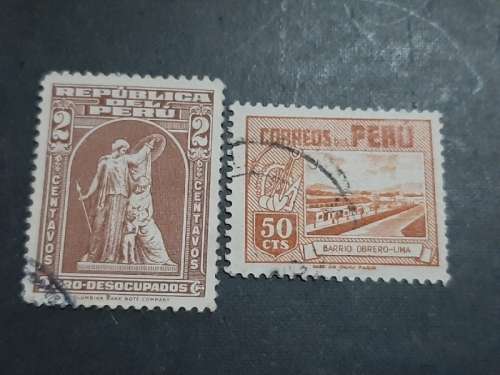 2 x Peru stamps