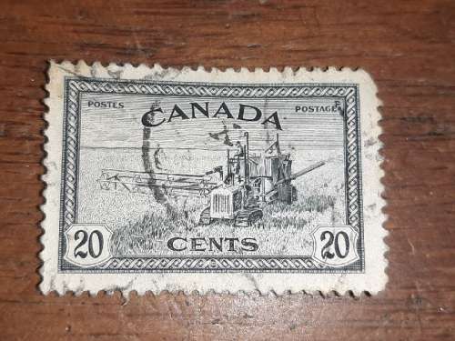 1946 Canada Stamp - Reaper and Thresher