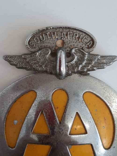 2 x AA Badges - AA South Africa & AA Suid-Afrika - See pictures