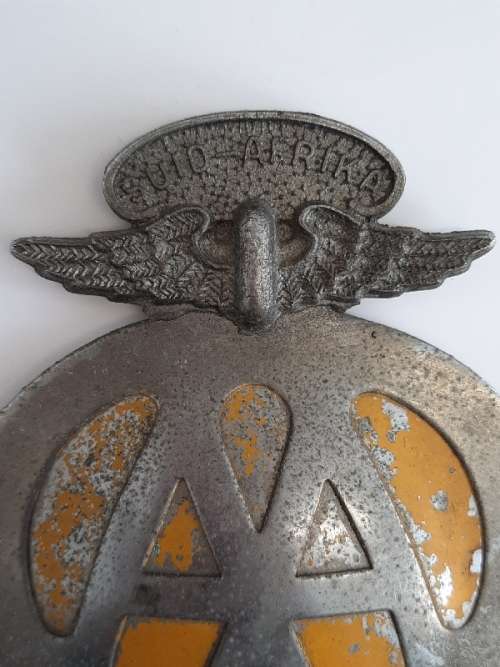 2 x AA Badges - AA South Africa & AA Suid-Afrika - See pictures