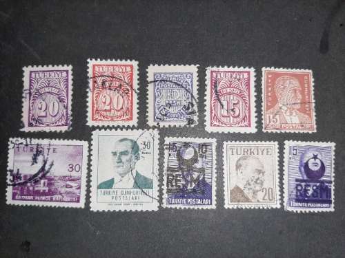10 x Turkey Stamps