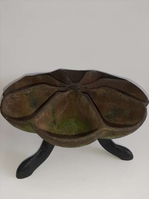 Vintage Cast Iron Nail Cup Lazy Susan