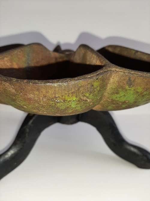 Vintage Cast Iron Nail Cup Lazy Susan