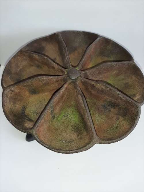 Vintage Cast Iron Nail Cup Lazy Susan