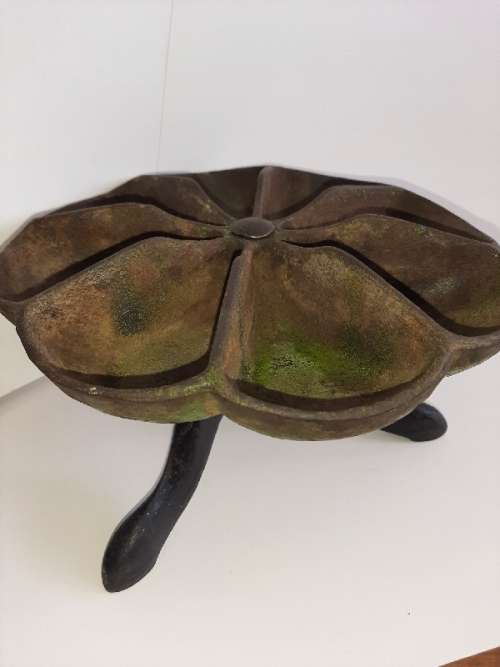 Vintage Cast Iron Nail Cup Lazy Susan