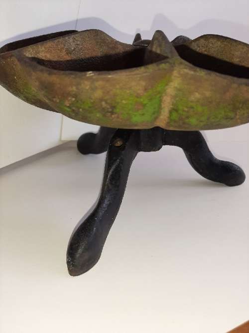 Vintage Cast Iron Nail Cup Lazy Susan