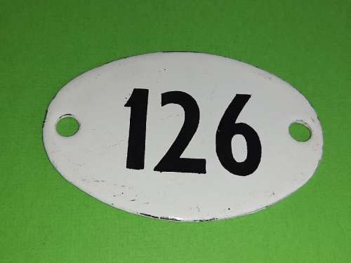 Vintage Enamel Number 126